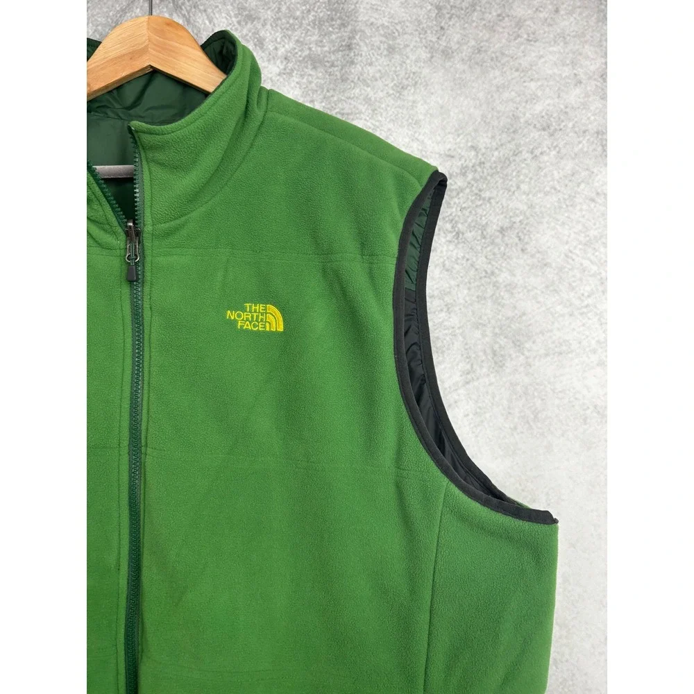 The North Face Men's Trinity Reversible Fleece Vest Green Black Size XXL